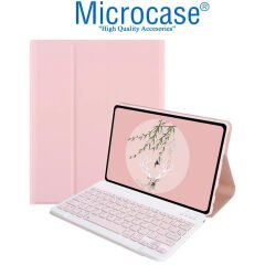 Microcase HUAWEI MatePad 11.5 ile uyumlu Bluetooth Klavyeli Standlı Kılıf - BKK4 Pembe