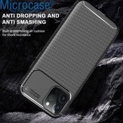 iPhone 12 Pro Maxy Serisi Carbon Fiber Silikon Kılıf