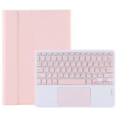 Microcase Samsung Galaxy Tab A8 Wi-Fi SM-X200  ile uyumlu Bluetooth Touchpad Klavye + Standlı Kılıf - BKK5 Pembe