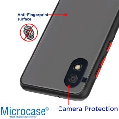 Microcase Vivo Y1S London Serisi Darbeye Dayanıklı Kılıf - Buzlu Siyah