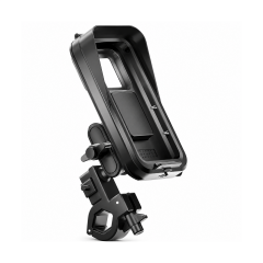 Microcase Microcase Su Geçirmez Motosiklet Telefon Tutucu USB Type-C Şarjlı Gidon Bağlantılı Kilitli AL5739
