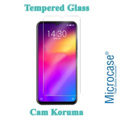 Microcase Meizu Note 9 Premium Matte Silikon Kılıf + Tempered Glass Cam Koruma