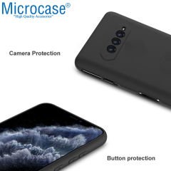 Microcase Xiaomi Black Shark 4S Matte Serisi Kamera Korumalı Silikon TPU Kılıf - Siyah