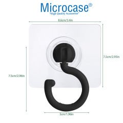 Microcase  Yapışkanlı 360° Döner Başlıklı Çok Amaçlı  Banyo Mutfak Eşya Vb. Kanca Askılık-AL4942 1 Adet