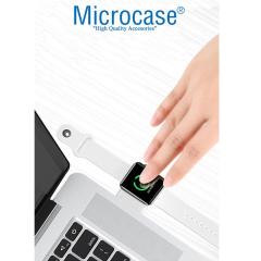 Microcase Apple Watch SE 2022 41mm - 45mm için Anahtarlık Tipi Manyetik USB Şarj - Beyaz AL2364