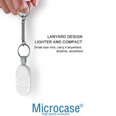 Microcase Apple Watch SE 2022 41mm - 45mm için Anahtarlık Tipi Manyetik USB Şarj - Beyaz AL2364