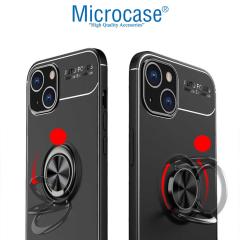 Microcase iPhone 13 Mini Focus Serisi Yüzüklü Silikon Kılıf - Siyah
