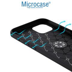 Microcase iPhone 13 Mini Focus Serisi Yüzüklü Silikon Kılıf - Siyah