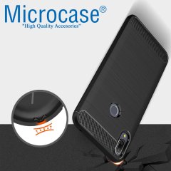 Microcase Zenfone Max Pro ZB602KL Brushed Silikon Kılıf + CAM