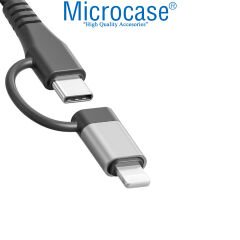 Microcase USB 3.0 Lighting+Type-C 5in1 Port Çoklayıcı HUB Alüminyum Slim Kasa - AL4130