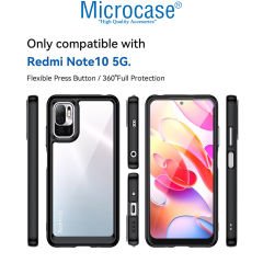 Microcase Xiaomi Redmi Note 10T 5G Shield Serisi Darbeye Dayanıklı Yarı Esnek Plastik TPU Kılıf - AL8100 Füme