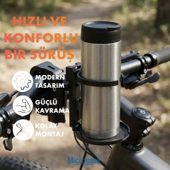 Micorcase Gidon Bağlantılı Motosiklet Bisiklet Bardak Termos Su Şişesi Tutucu - AL5753