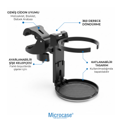 Micorcase Gidon Bağlantılı Motosiklet Bisiklet Bardak Termos Su Şişesi Tutucu - AL5753