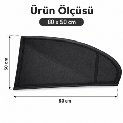 Microcase Pratik Geçmeli Oto Yan Cam Perdesi Araba Arka Güneşlik 2 Adet AL5624