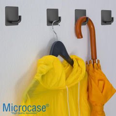 Microcase  Yapışkanlı  Paslanmaz Çelik Banyo Mutfak Eşya Havlu Vb Metal Askılık Kare Tasarım-AL4936 1 Adet