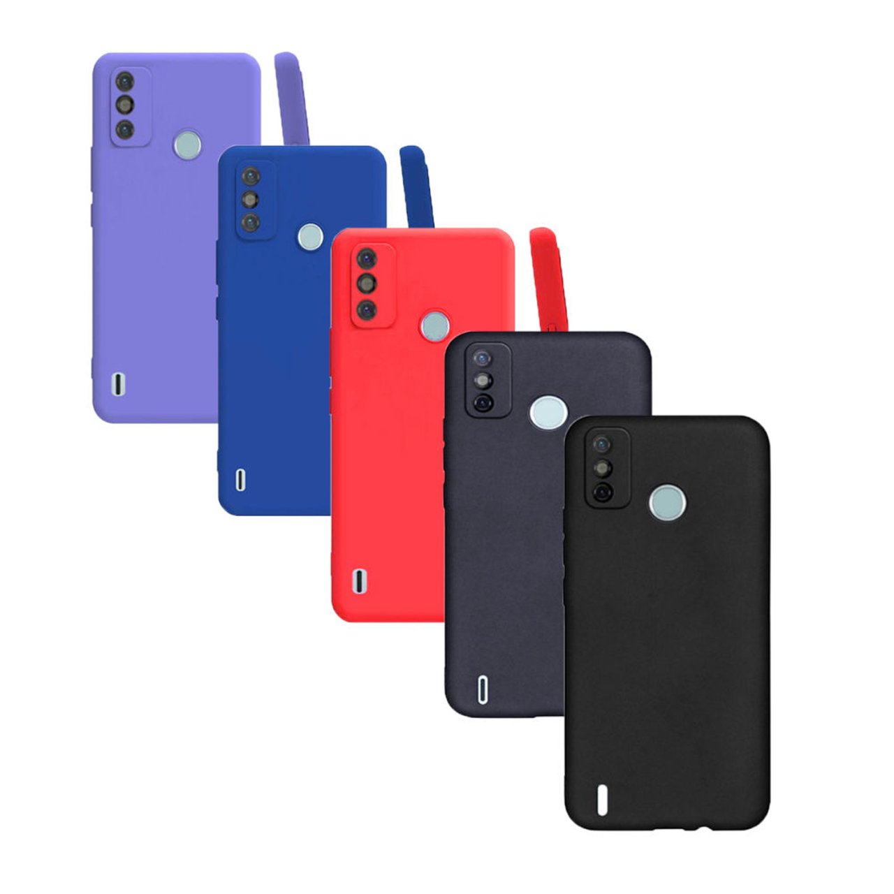 Microcase Tecno Spark 6 GO Premium Matte Silikon Kılıf Koyu Mavi