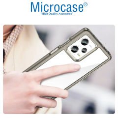Microcase Xiaomi 13 Pro Global Shield Serisi Darbeye Dayanıklı Köşe Korumalı Yarı Esnek Plastik TPU Kılıf - AL8100 Füme
