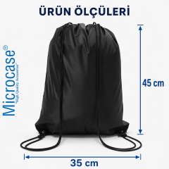 Microcase Su Geçirmez İpli Büzgülü Sırt Askılıklı Spor Çantası Gym Fitness Seyehat Hafif Kullanışlı Çanta 1 Adet AL5626
