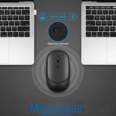 Microcase 1600 DPI Şarj Edilebilir 2.4 GHz Bluetooth Kablosuz Mouse - Model AL2674 Siyah
