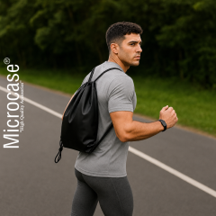 Microcase Su Geçirmez İpli Büzgülü Sırt Askılıklı Spor Çantası Gym Fitness Seyehat Hafif Kullanışlı Çanta 2 Adet AL5626