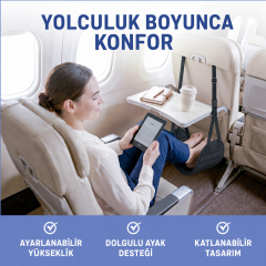 Microcase Uzun Yolculuk Uçuş Seyehat Ve Ev Ofis Araba Kullanımı Ayak Bacak Dinlenme Padi Ayak Bacak Hamağı 1 AD AL5627
