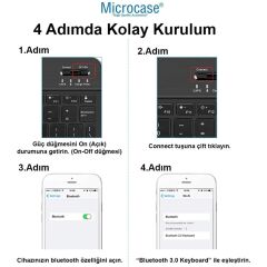 Microcase Samsung Galaxy Tab S10 Lite ile Uyumlu Tablet Çanta+Türkçe Bluetooth Klavye +Mouse+ Standı - Pembe AL4382