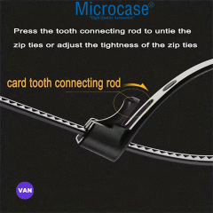 Microcase Yeniden Kullanılabilir Bağcık Kablo Eşya Sabitleme Düzenleme Bağı 20cm  5 ADET - AL5254