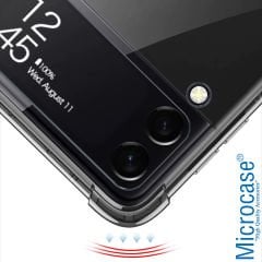 Microcase Samsung Galaxy Z Flip 3 Parmak Tutuculu Kalemli Köşe Korumalı Kılıf - AL3161