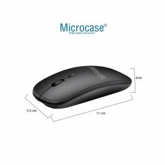 Microcase Apple iPad Air 13 M3 (2025) için Bluetooth Klavye (TR Sticker) + Bluetooth Mouse + Tablet Standı - AL2765