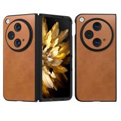 Microcase OnePlus Open /Oppo Find N3 için Deri Desenli Plastik Koruma Kılıf - AL3156