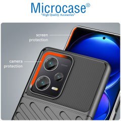 Microcase Xiaomi Redmi Note 12 Pro Plus Global Thunder Serisi Darbeye Dayanıklı Silikon Kılıf - AL3421
