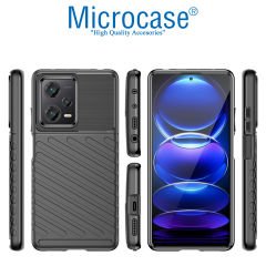 Microcase Xiaomi Redmi Note 12 Pro Plus Global Thunder Serisi Darbeye Dayanıklı Silikon Kılıf - AL3421
