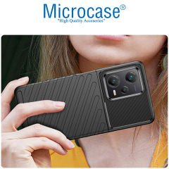 Microcase Xiaomi Redmi Note 12 Pro Plus Global Thunder Serisi Darbeye Dayanıklı Silikon Kılıf - AL3421