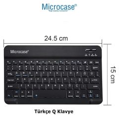 Microcase Lenovo IdeaPad Pro (2025) TB375FC 12.7 inch Tablet Uyumlu Tablet Çanta+Türkçe Bluetooth Klavye+Mouse+Tablet Standı-Siyah AL8128