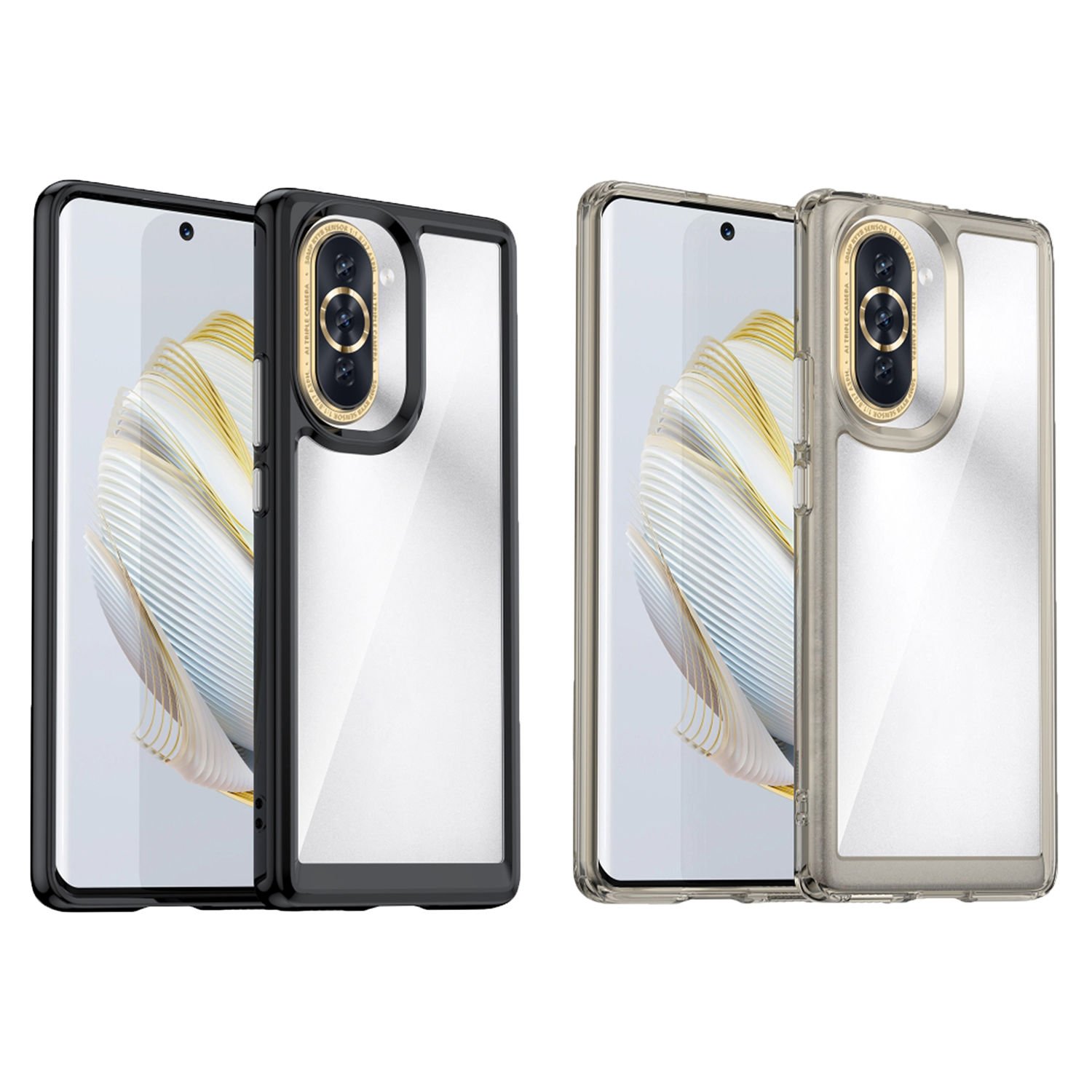 Microcase Huawei Nova 10 Shield Serisi Darbeye Dayanıklı Yarı Esnek Plastik TPU Kılıf - AL8100 Füme