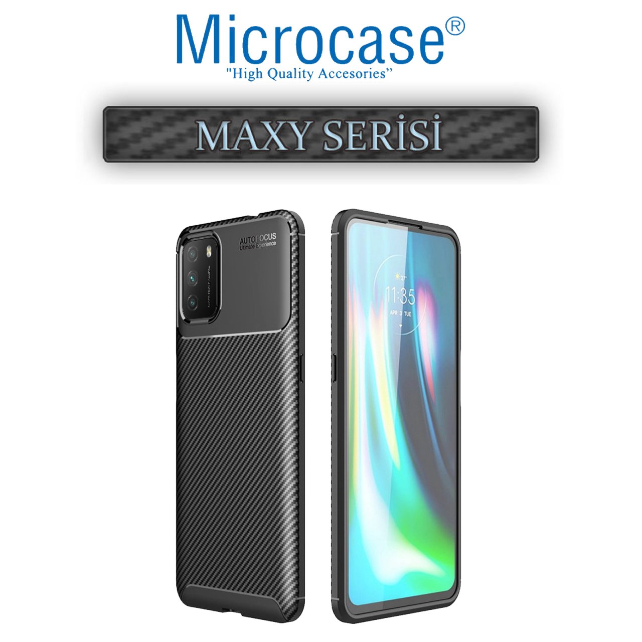 Xiaomi Poco M3 Maxy Serisi Silikon Kılıf -Siyah