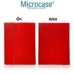 Microcase iPad 7.Nesil 10.2 inch 2019 Sleeve Serisi Mıknatıs Kapaklı Standlı Kılıf - Kırmızı