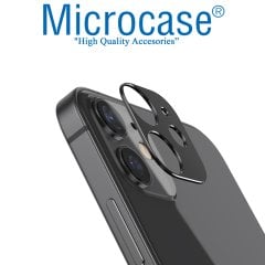 iPhone 12 Kamera Lens Koruma Halkası - Kapalı Tasarım Siyah
