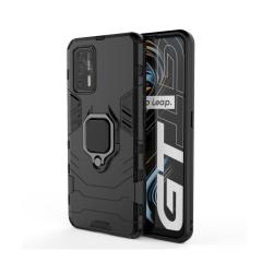 Microcase Realme GT 5G Batman Yüzüklü Armor Kılıf - Siyah