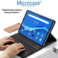 Microcase Lenovo M10 FHD Plus 10.3 inch TB-X606 X606F Bluetooth Klavyeli Standlı Kılıf - BKK1