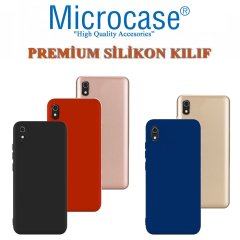 Microcase Xiaomi Redmi 7A Premium Matte Silikon Kılıf + Tempered Glass Cam Koruma (SEÇ)