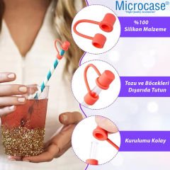 Microcase  Yeti ve Stanley Termoslar için  Esnek Silikon Pipet Ucu Koruma Kılıfı 8mm-AL4950