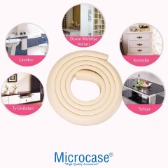 Microcase Sarmal Sünger Bebek ve Çocuk Köşe Kenar Koruyucu Kesilebilir 200 cm - AL5236
