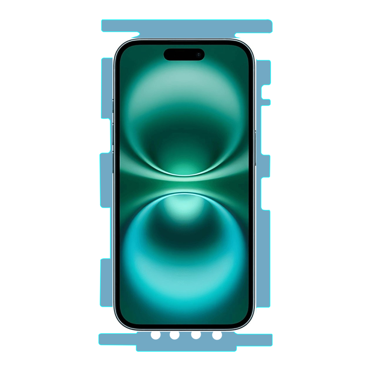 Microcase iPhone 16 Ön Arka Yan Koruma Full Body Film-FL360