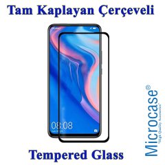 Microcase Huawei Y9 Prime 2019 Ultra İnce 0.2 mm Soft Silikon Kılıf + Tam Kaplayan Çerçeveli Cam