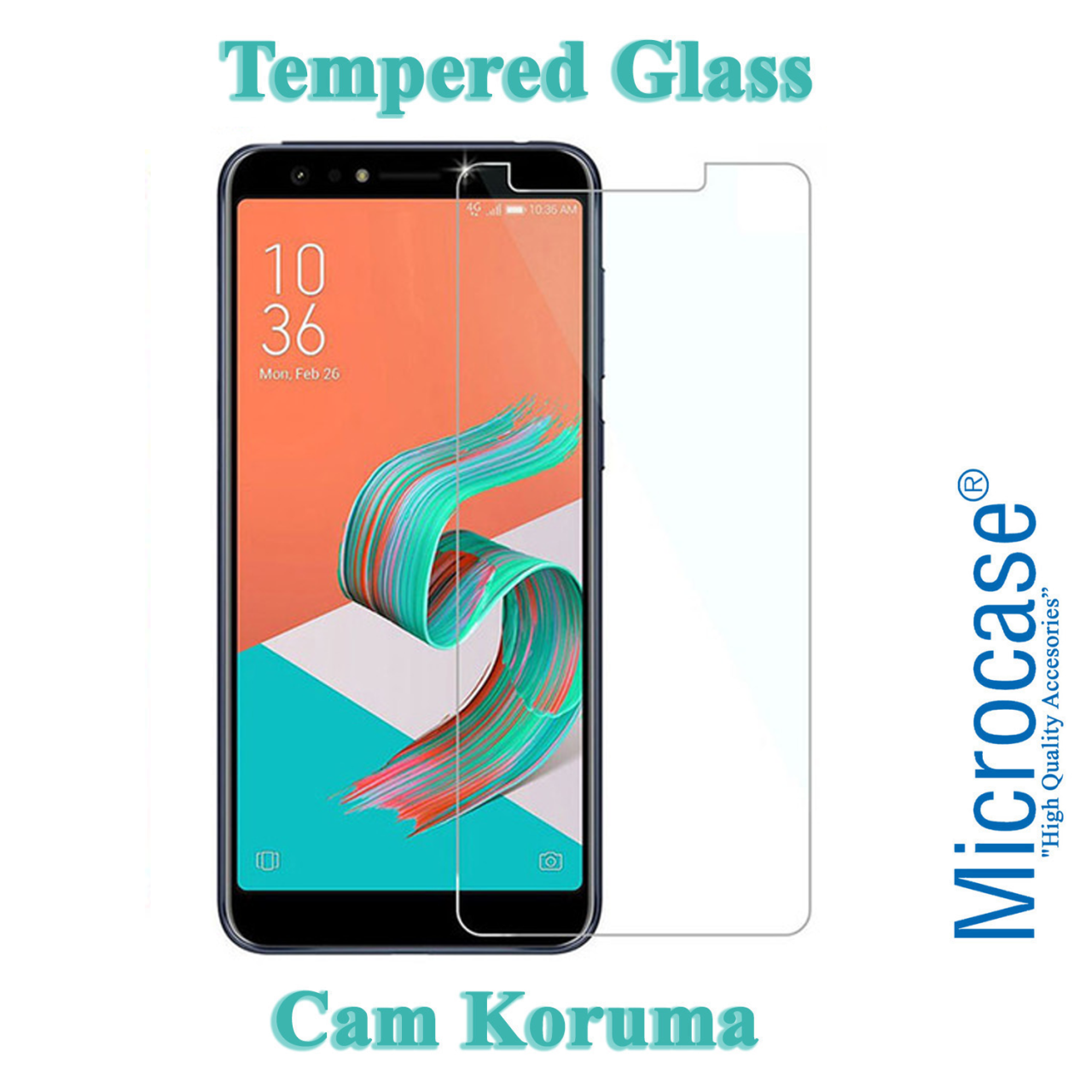 Asus Zenfone 5 Lite ZC600KL Tempered Glass Cam Ekran Koruma