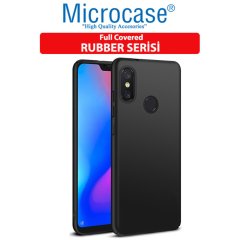 Microcase Xiaomi Mi A2 Lite Sert Köşeli Rubber Kılıf + Cam Koruma
