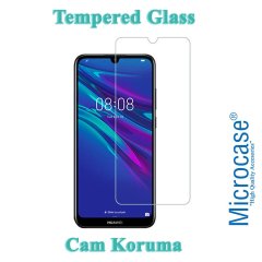 Microcase Huawei Y6 2019 - Honor 8A Anka Serisi Yüzük Standlı Armor Kılıf Siyah + Tempered Glass Cam Koruma (SEÇENEKLİ)