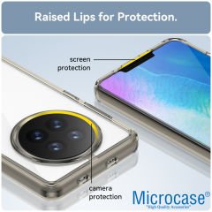 Microcase Huawei Mate 50 Pro Shield Serisi Darbeye Dayanıklı Yarı Esnek Plastik TPU Kılıf - AL8100