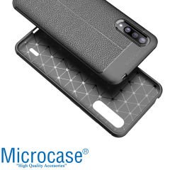 Microcase Xiaomi Mi 9 Lite Leather Tpu Silikon Kılıf - Siyah